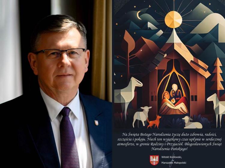 Życzenia świąteczne od Marszałka Województwa Małopolskiego Pana Witolda Kozłowskiego